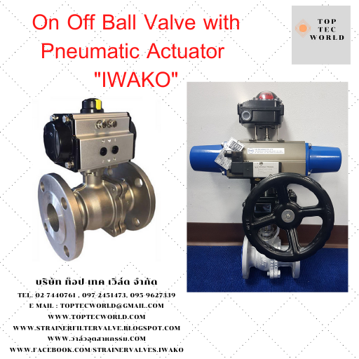 on off ball valve with pneumatic actuator